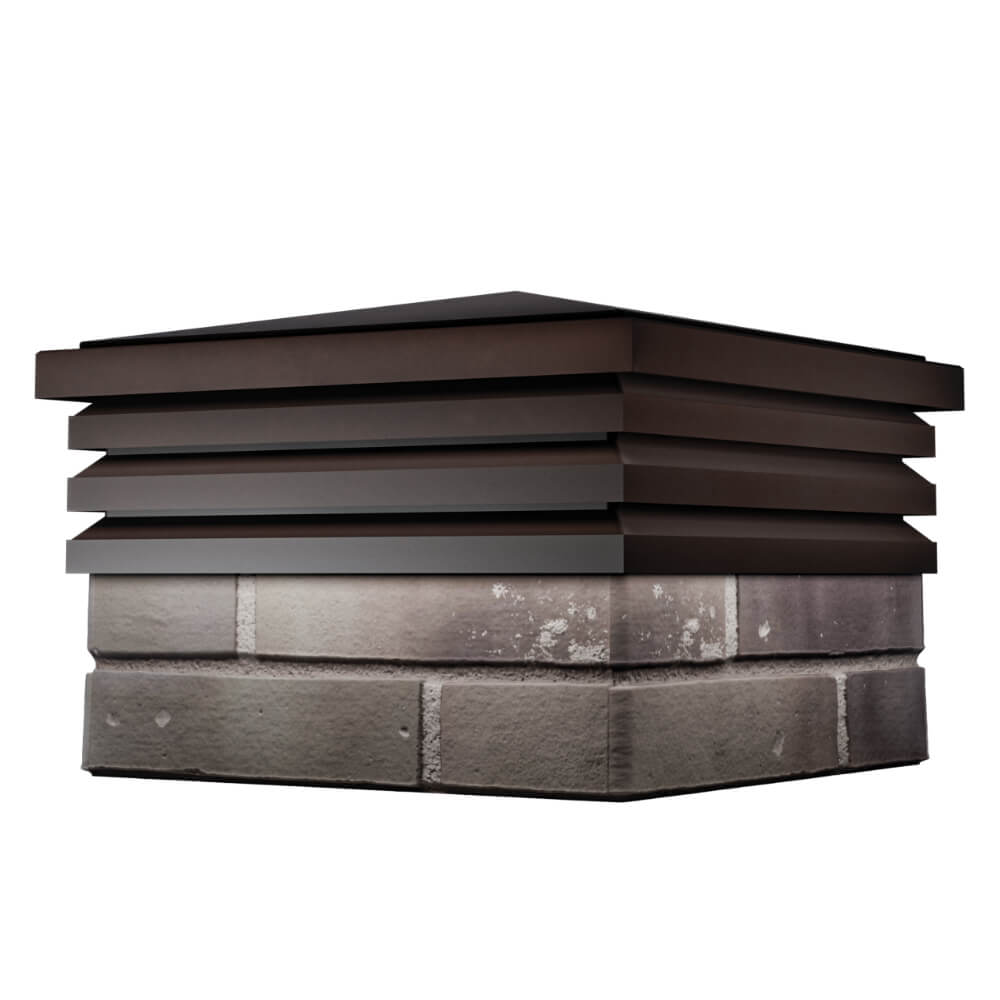 Колпак Zking Бона ХайТек Коричневый на столб 1.5х1.5 кирпича (385х385мм) в Уфе фото