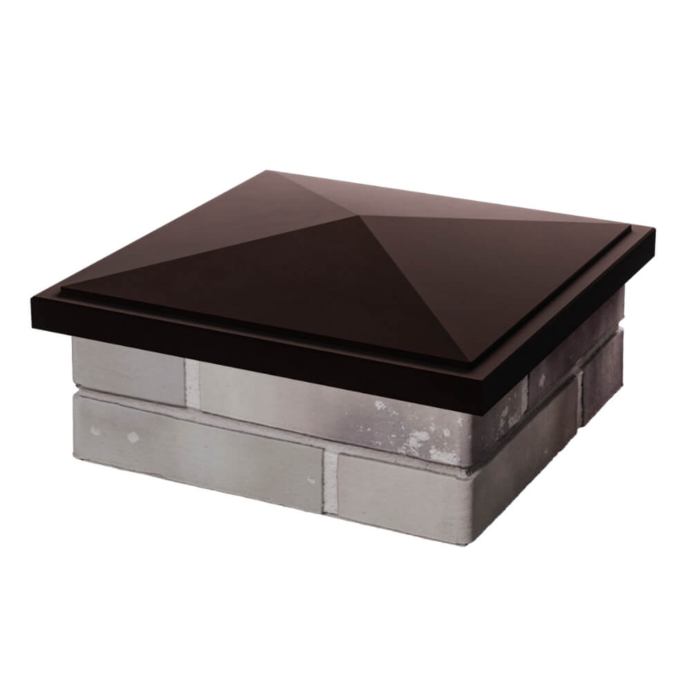 Колпак Zking БонаМоно Коричневый на столб 1.5х1.5 кирпича (385х385, 400х400мм) в Уфе фото