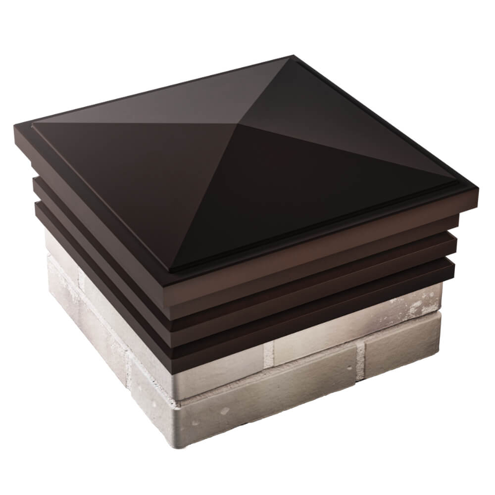 Колпак Zking Бона ХайТек Коричневый на столб 1.5х1.5 кирпича (385х385мм) в Уфе фото