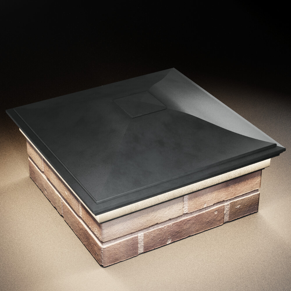 Колпак Zking Монблан Серый на столб 2х2 кирпича (515х515мм) c подсветкой в Уфе фото