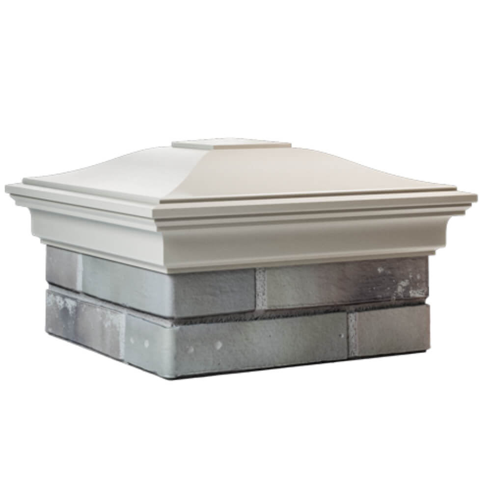 Колпак Zking Монблан Бежевый на столб 1.5х1.5 кирпича (385х385мм) в Уфе фото