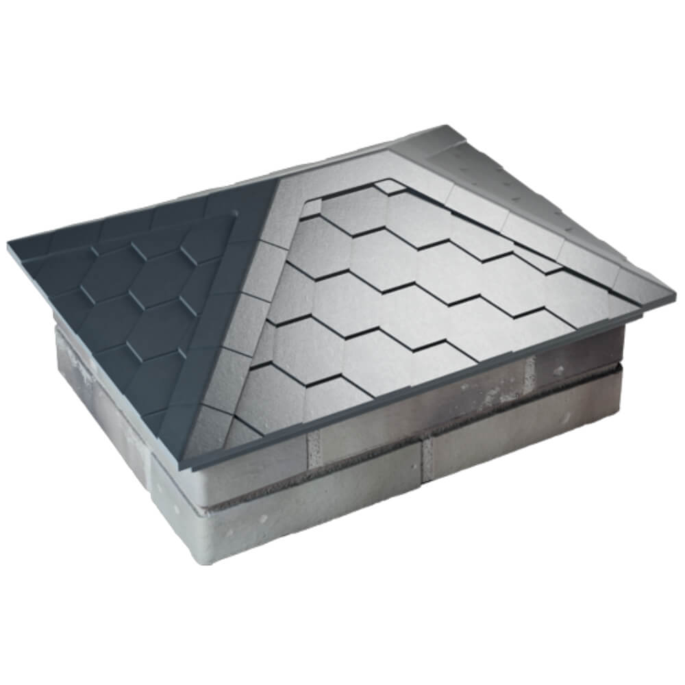 Колпак Zking Эверест Серый на столб 2х1.5 кирпича (520х390мм) Уфа фото