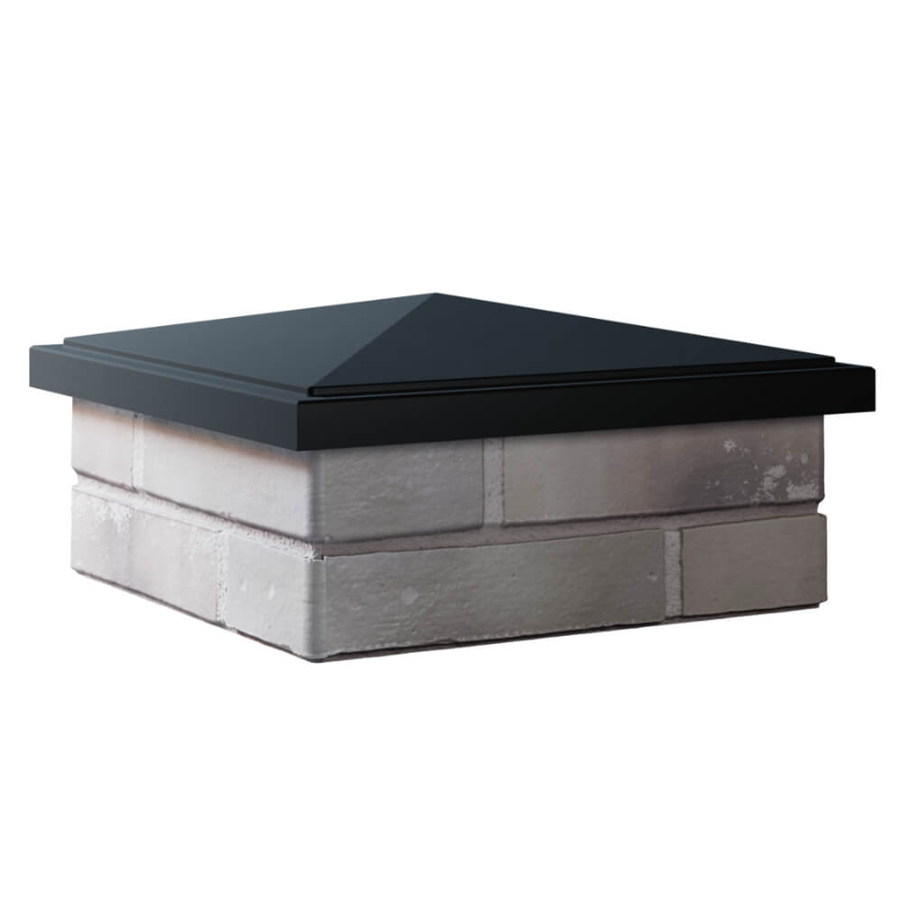 Колпак Zking БонаМоно Черный на столб 1.5х1.5 кирпича (385х385, 400х400мм) в Уфе фото