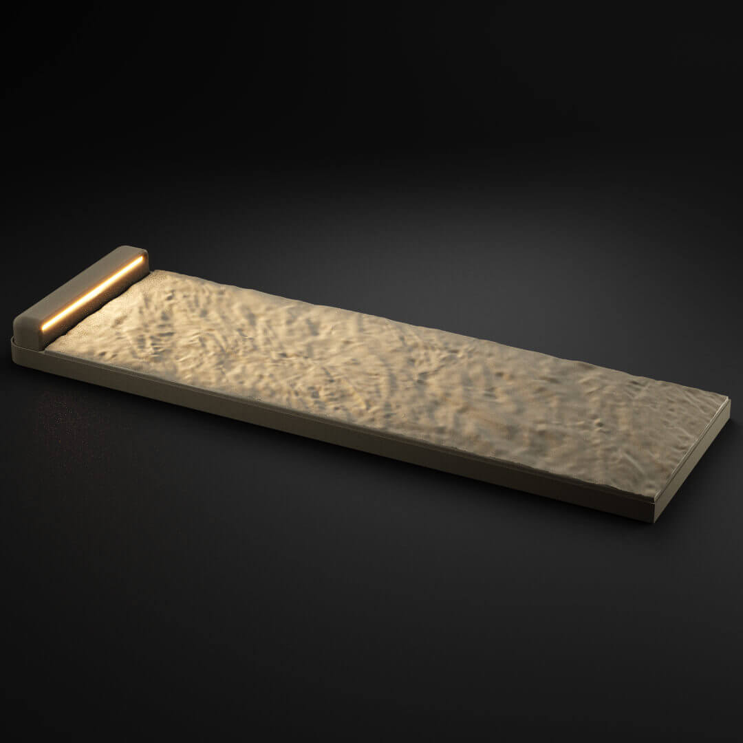 LED Светильник для шаговой плиты STONE Светлая Галька 330х75х98мм в Уфе фото