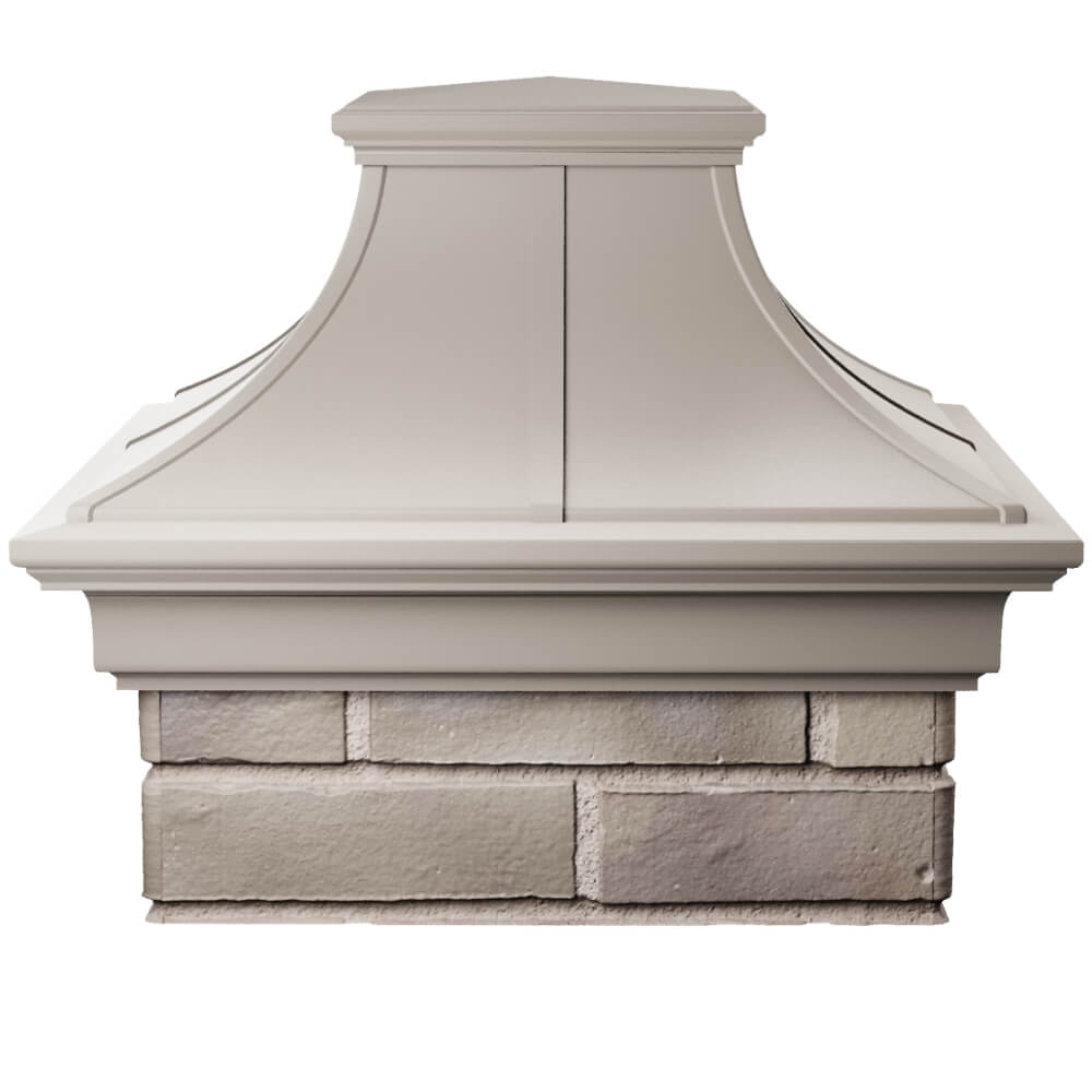 Колпак Zking Монблан Премиум Бежевый на столб 1.5х1.5 кирпича (385х385мм) Уфа фото