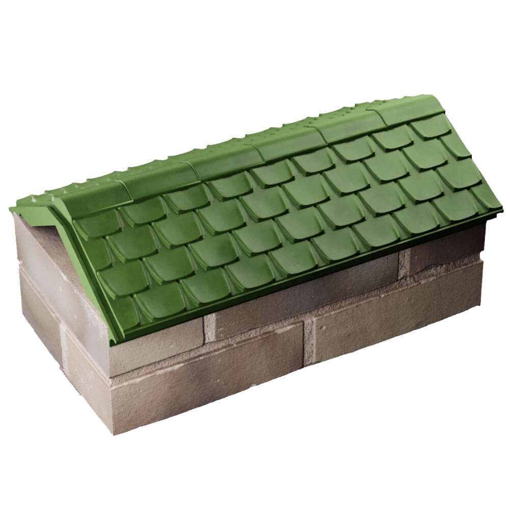 Парапет Zking Эльбрус Зеленый с посадкой на 1 кирпич (255мм) в Уфе фото