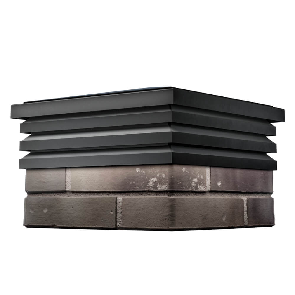 Колпак Zking Бона ХайТек Черный на столб 1.5х1.5 кирпича (385х385мм) в Уфе фото