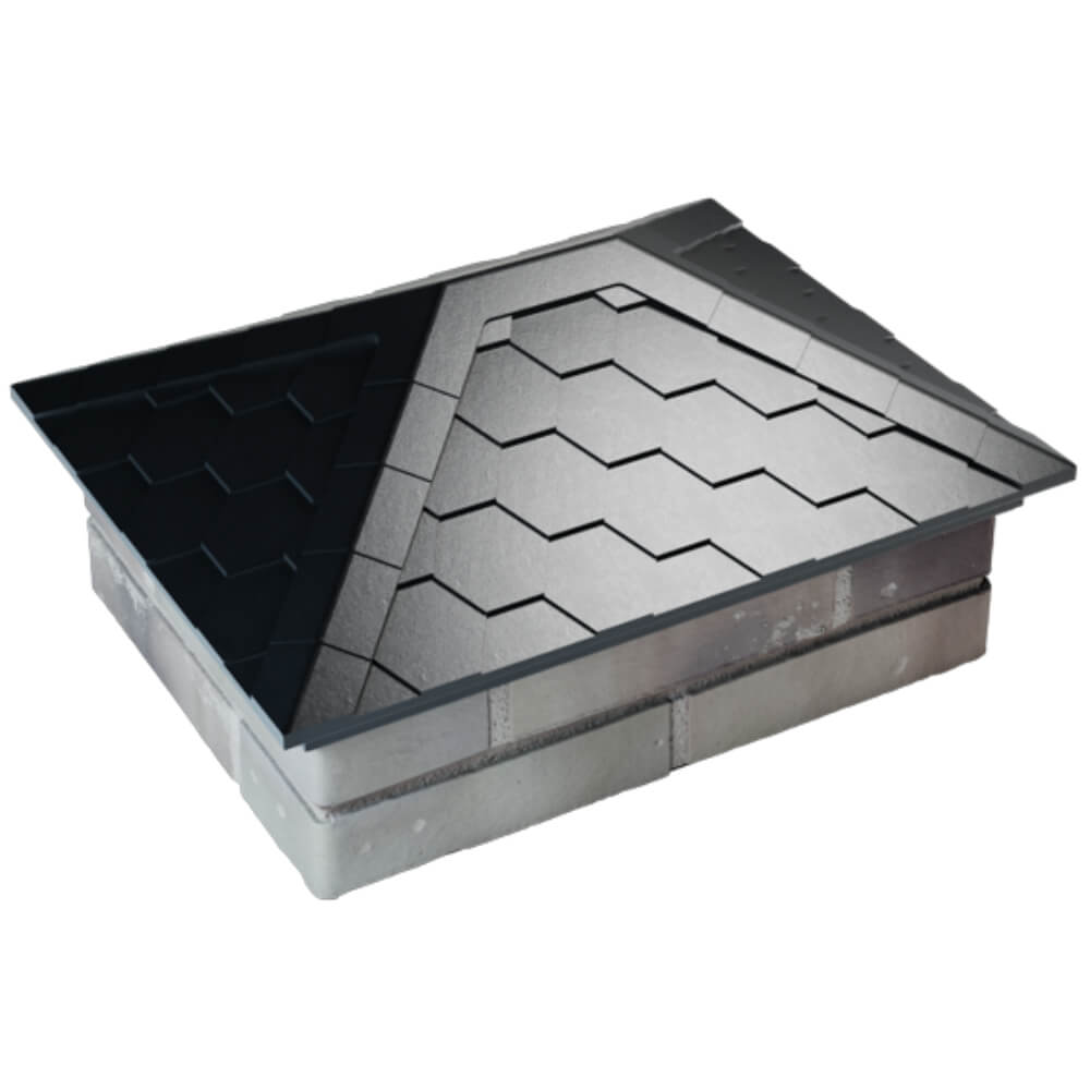 Колпак Zking Эверест Черный на столб 2х1.5 кирпича (520х390мм) Уфа фото