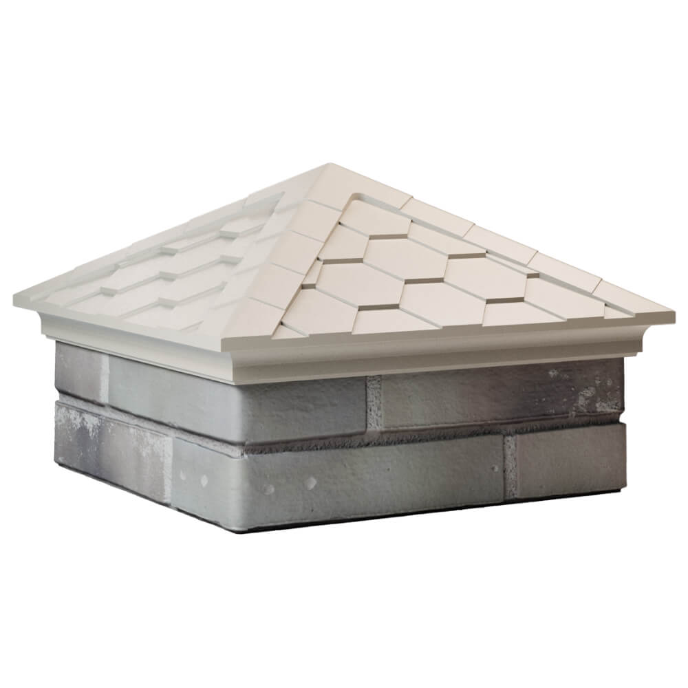 Колпак Zking Эверест Бежевый на столб 1.5х1.5 кирпича (390х390мм) в Уфе фото