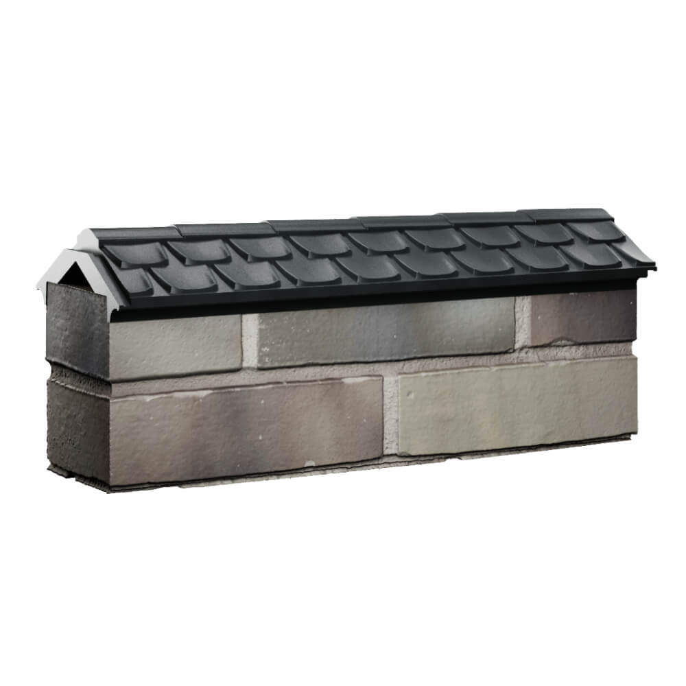 Парапет Zking Эльбрус Черный с посадкой на 0.5 кирпича (130мм) Уфа фото