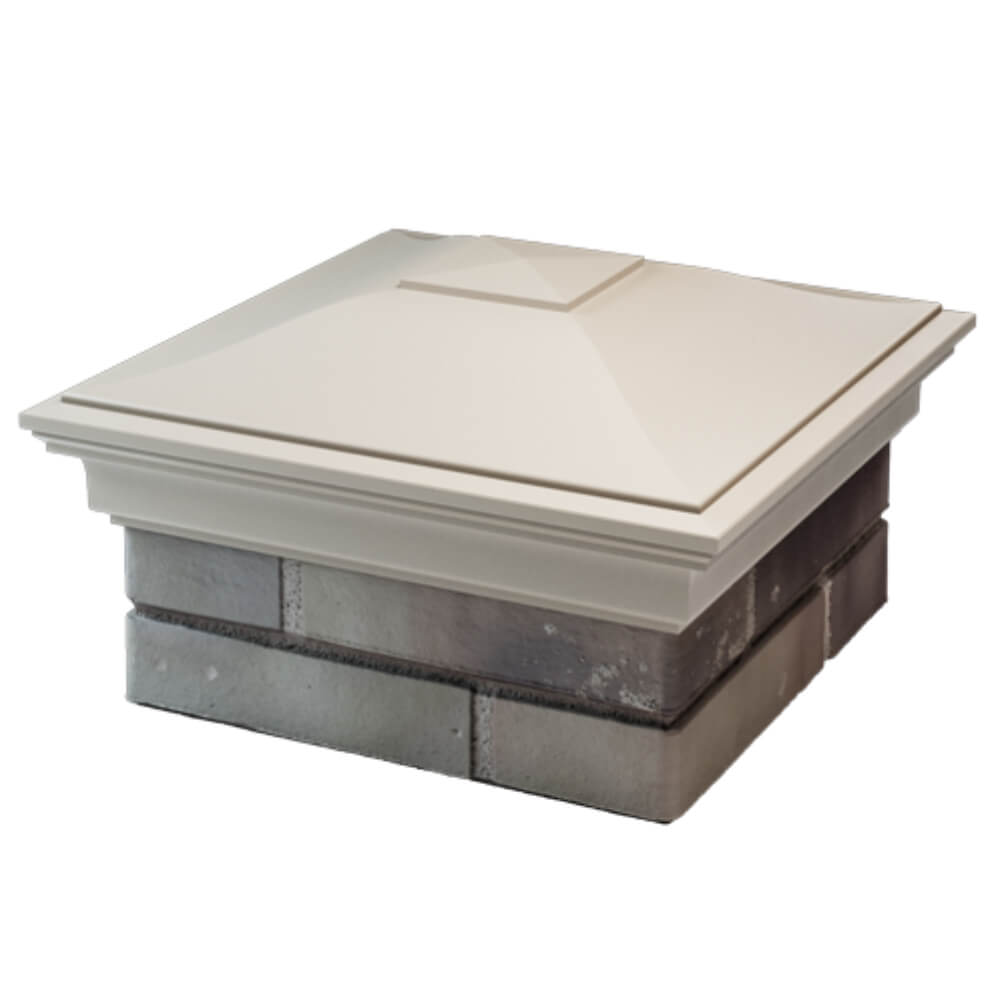 Колпак Zking Монблан Бежевый на столб 1.5х1.5 кирпича (385х385мм) в Уфе фото