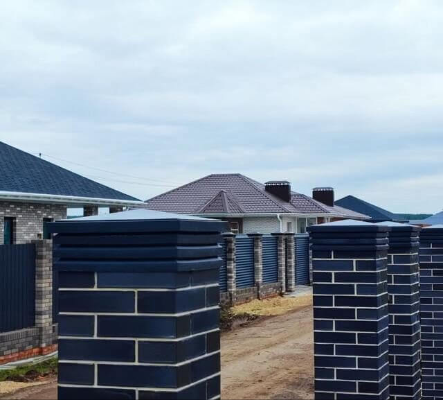 Колпак Zking Бона ХайТек Серый на столб 1.5х1.5 кирпича (385х385мм) в Уфе фото