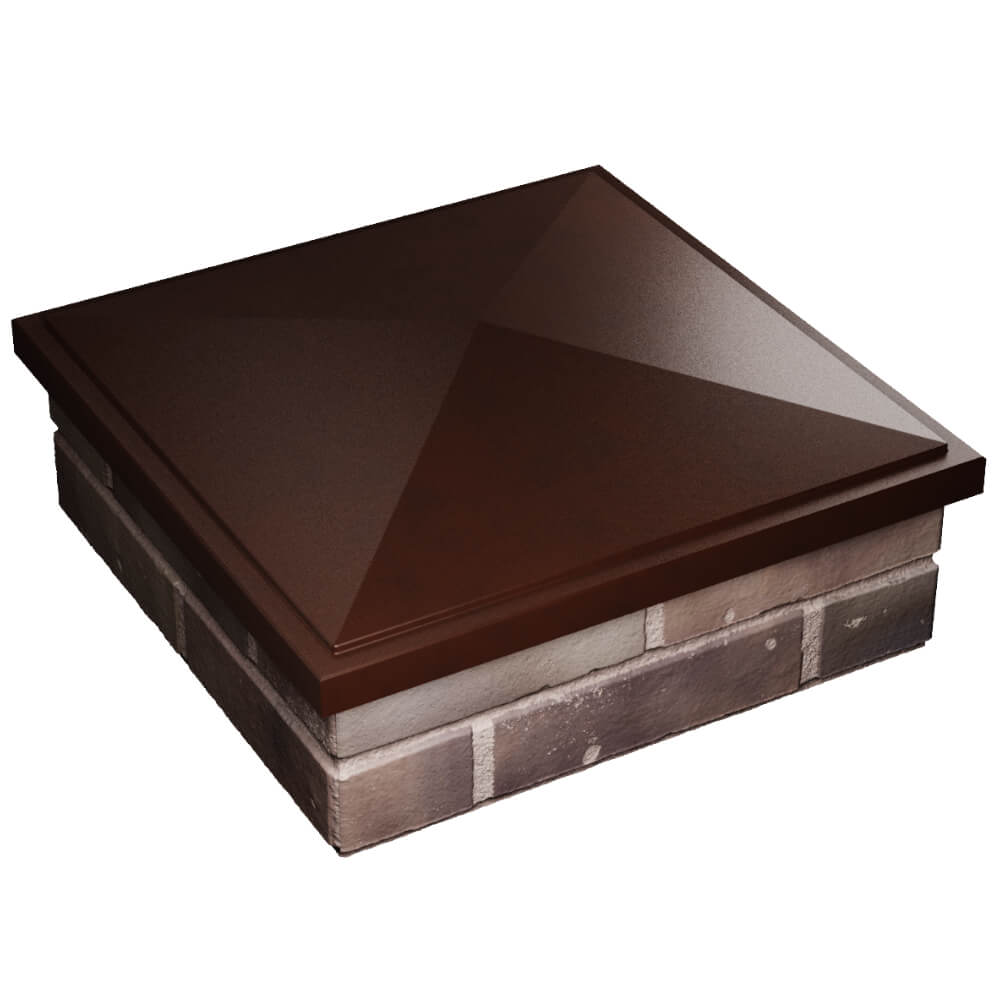 Колпак Zking БонаМоно Коричневый на столб 2х2 кирпича (515х515, 530х530мм) в Уфе фото