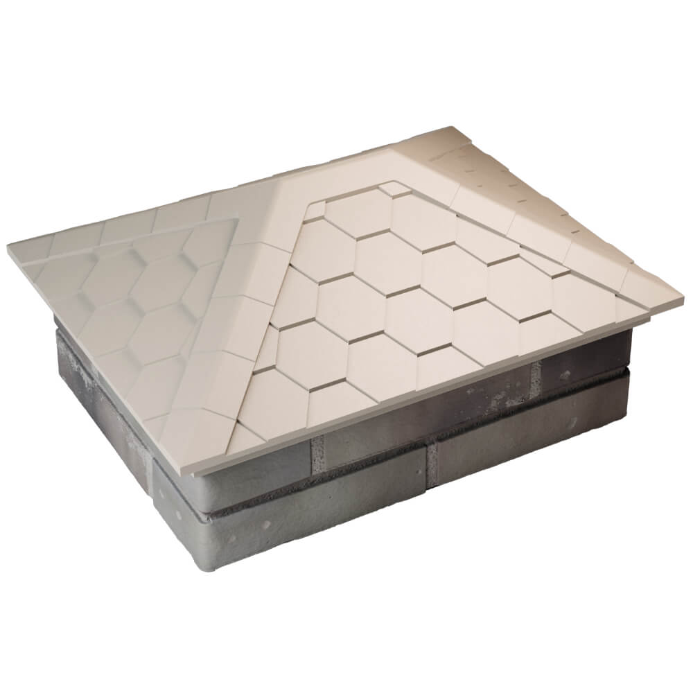 Колпак Zking Эверест Бежевый на столб 2х1.5 кирпича (520х390мм) Уфа фото