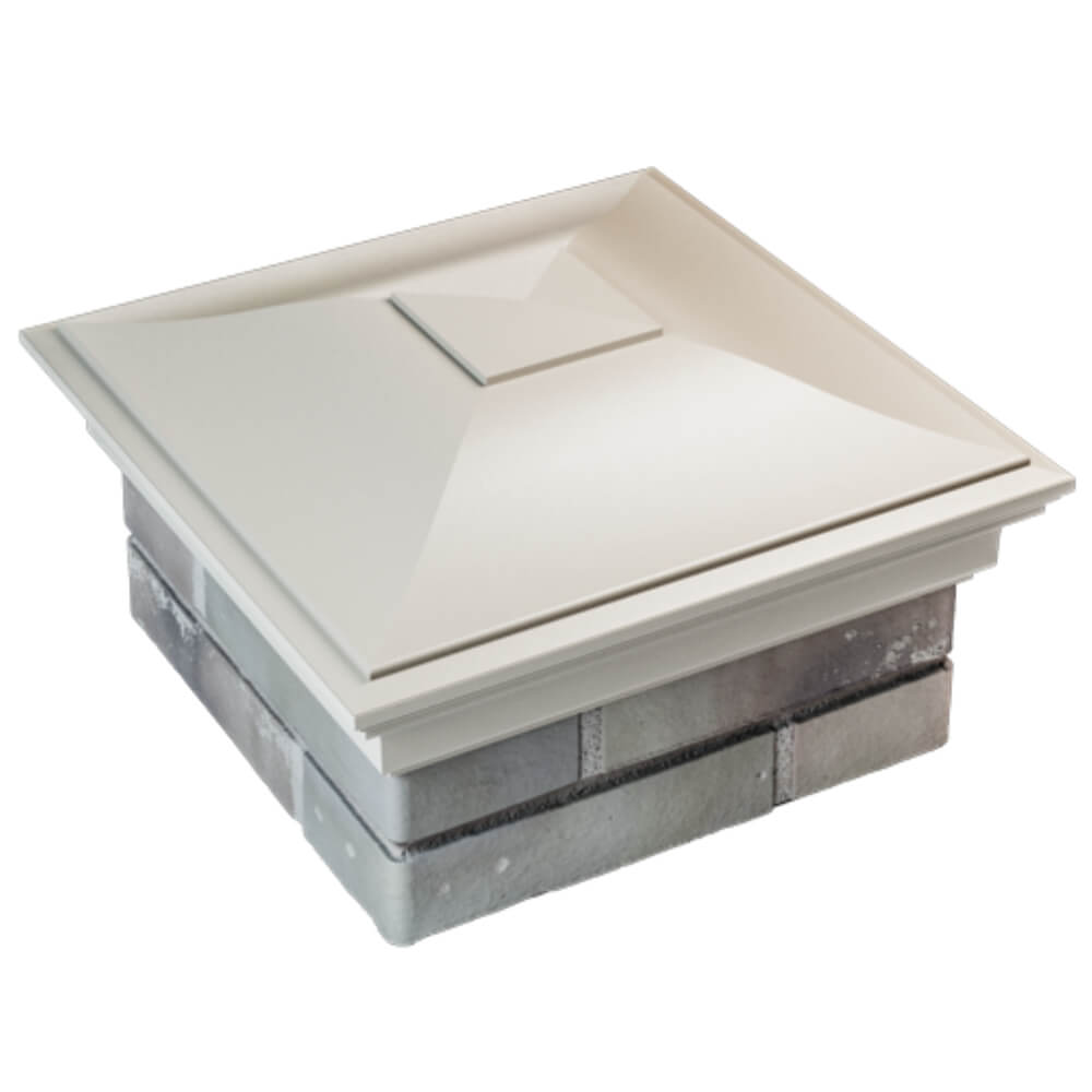 Колпак Zking Монблан Бежевый на столб 1.5х1.5 кирпича (385х385мм) в Уфе фото