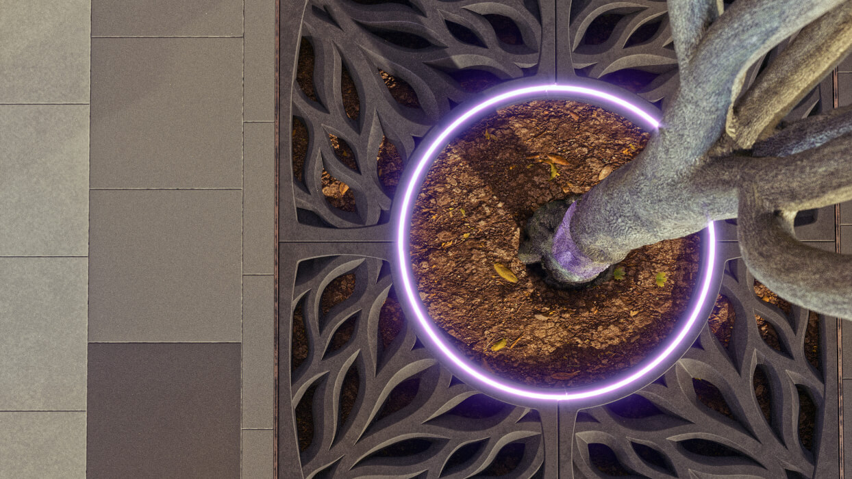 Приствольная решетка для дерева ZKING CRUST 1.2х1.2м Черная в Уфе фото