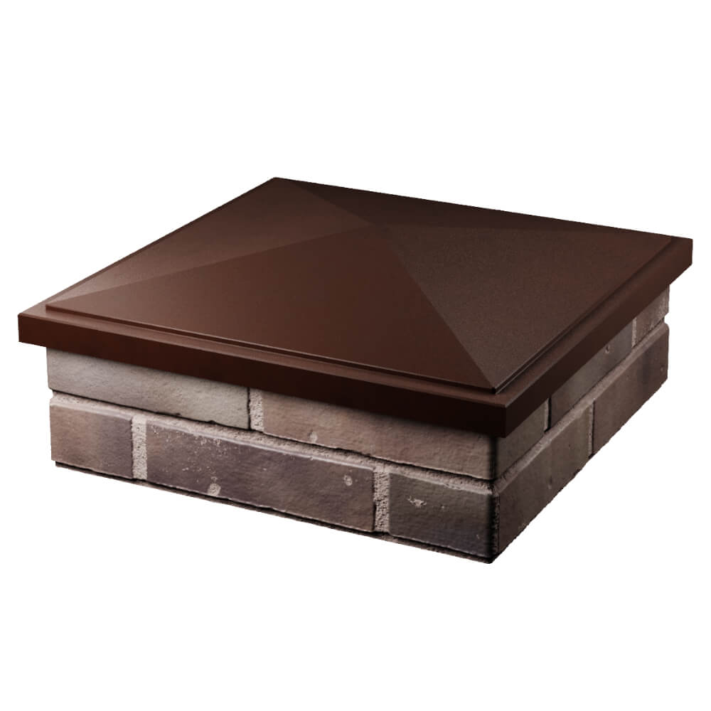 Колпак Zking БонаМоно Коричневый на столб 2х2 кирпича (515х515, 530х530мм) в Уфе фото