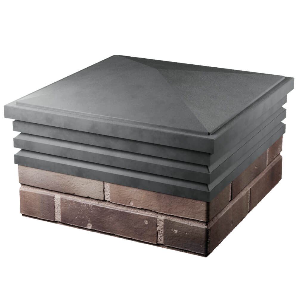 Колпак Zking Бона ХайТек Серый на столб 2х2 кирпича (513х513мм) в Уфе фото