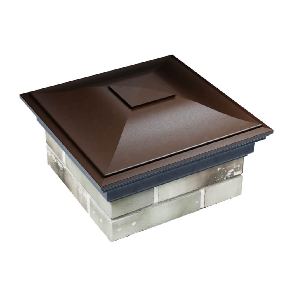 Колпак Zking Монблан Коричневый на столб 1.5х1.5 еврокирпича 0.7НФ (355х355мм) в Уфе фото