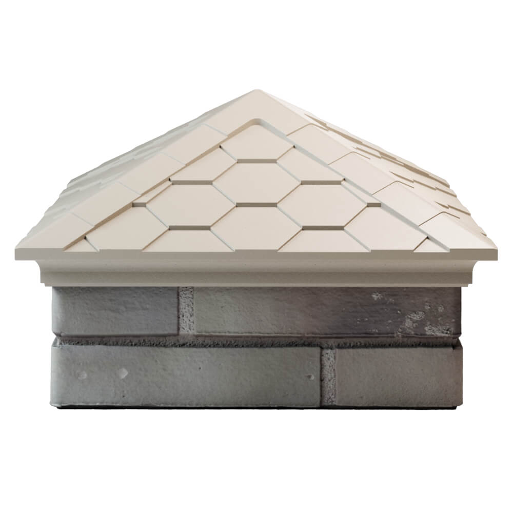 Колпак Zking Эверест Бежевый на столб 1.5х1.5 кирпича (390х390мм) Уфа фото