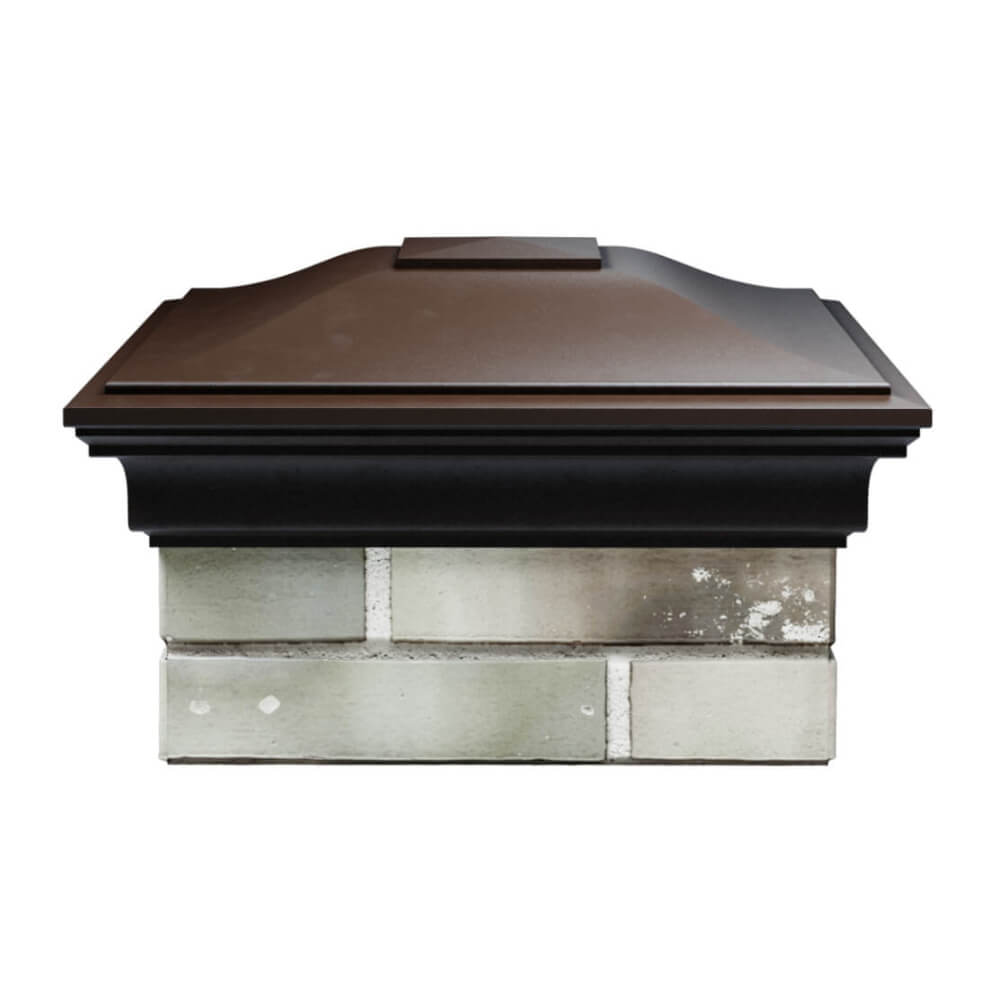 Колпак Zking Монблан Коричневый на столб 1.5х1.5 еврокирпича 0.7НФ (355х355мм) Уфа фото