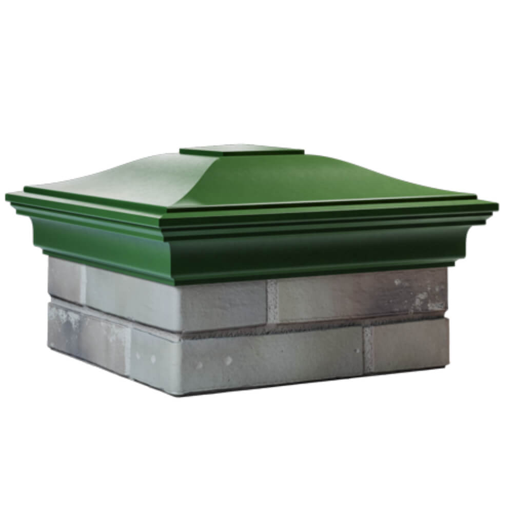 Колпак Zking Монблан Зеленый на столб 1.5х1.5 кирпича (385х385мм) в Уфе фото