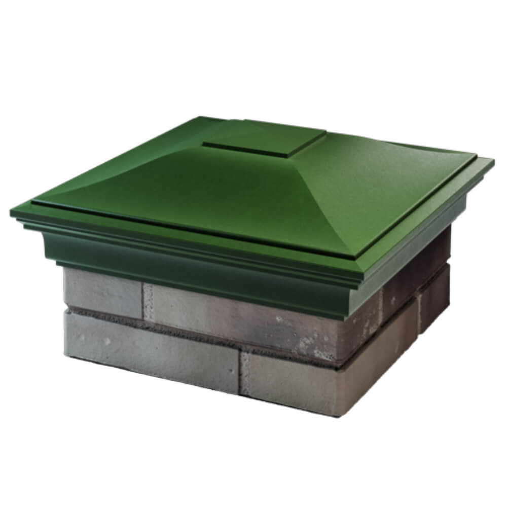 Колпак Zking Монблан Зеленый на столб 1.5х1.5 кирпича (385х385мм) в Уфе фото