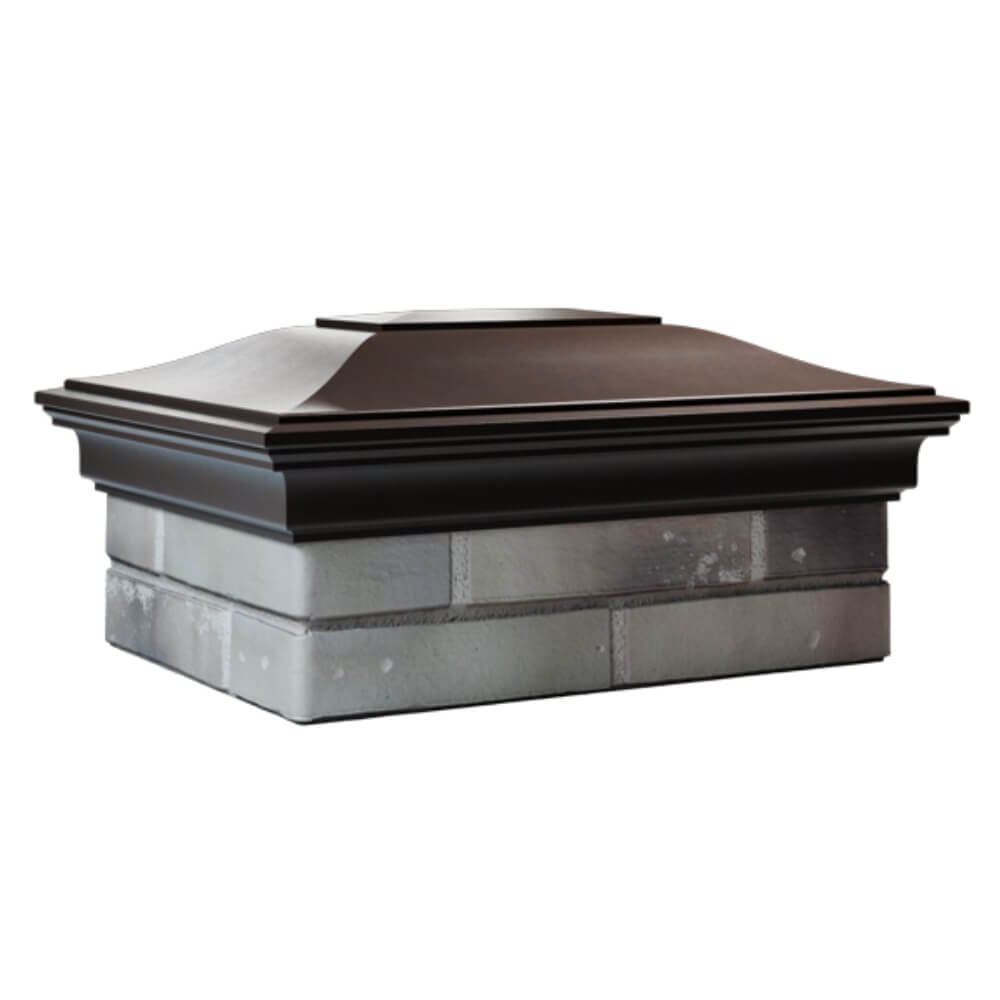 Колпак Zking Монблан Коричневый на столб 2х1.5 кирпича (515х385мм) в Уфе фото