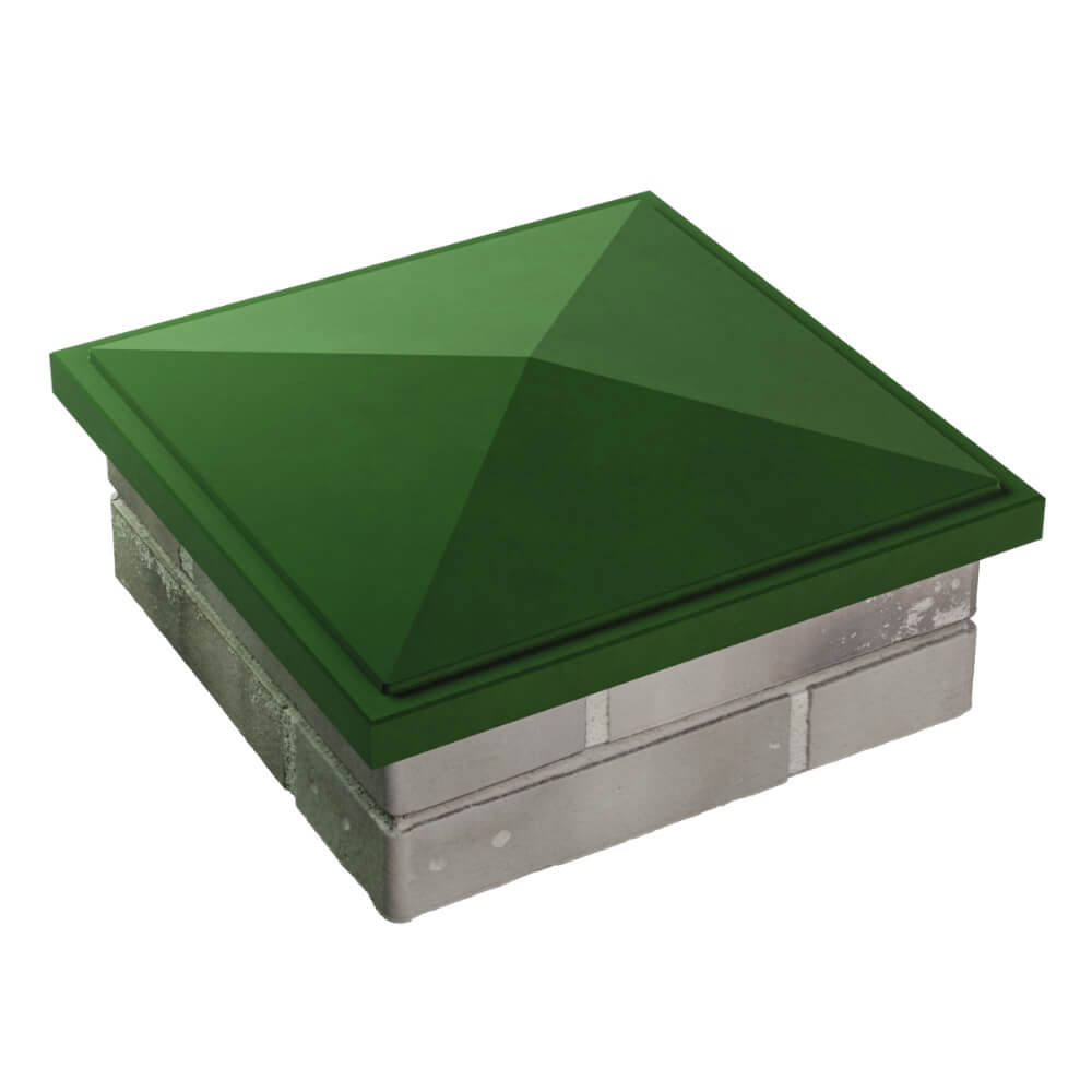 Колпак Zking БонаМоно Зеленый на столб 1.5х1.5 кирпича (385х385, 400х400мм) в Уфе фото