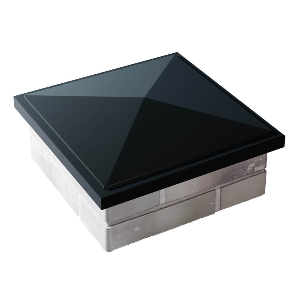 Колпак Zking БонаМоно Черный на столб 1.5х1.5 кирпича (385х385, 400х400мм) в Уфе фото