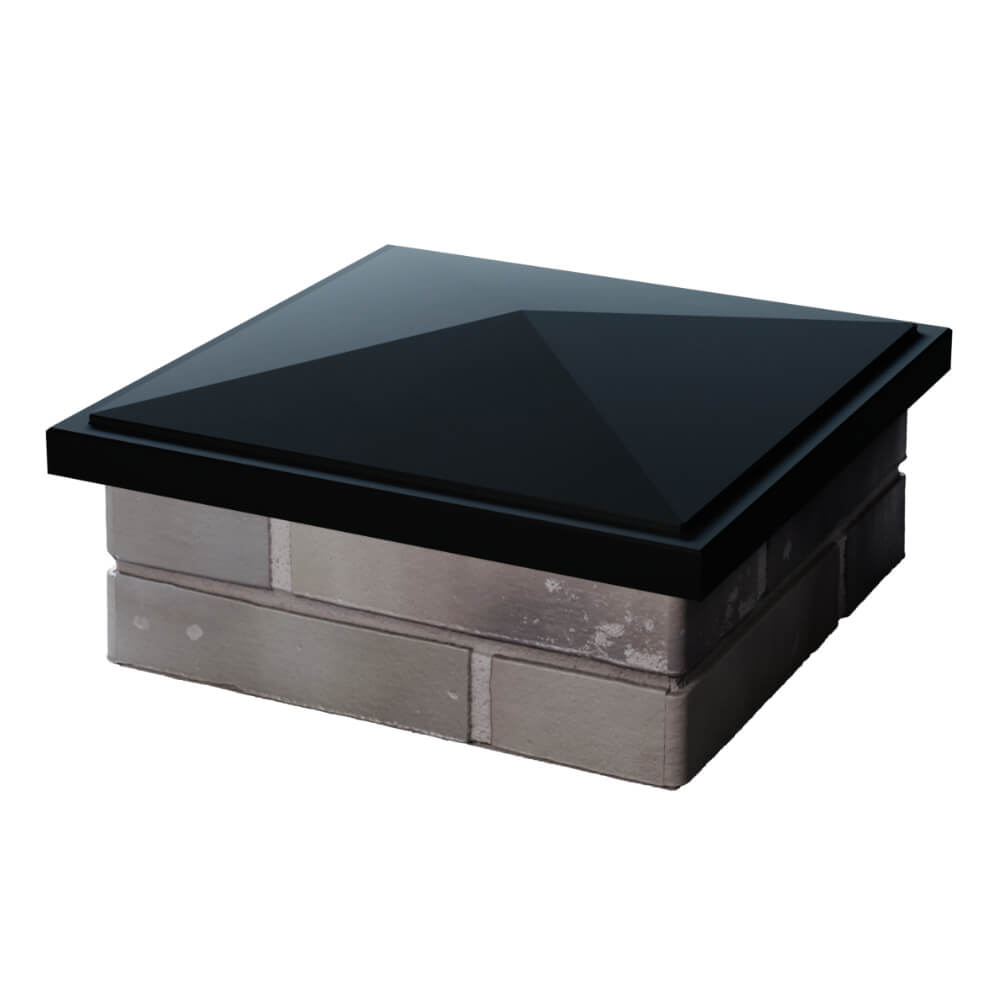 Колпак Zking БонаМоно Черный на столб 1.5х1.5 кирпича (385х385, 400х400мм) в Уфе фото