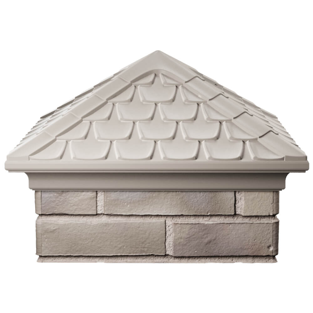 Колпак Zking Эльбрус Бежевый на столб 1.5х1.5 кирпича (385х385мм) Уфа фото