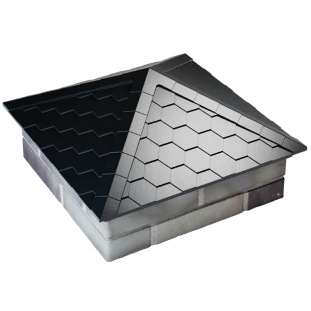 Колпак Zking Эверест Черный на столб 2х2 кирпича (535х535мм) Уфа фото