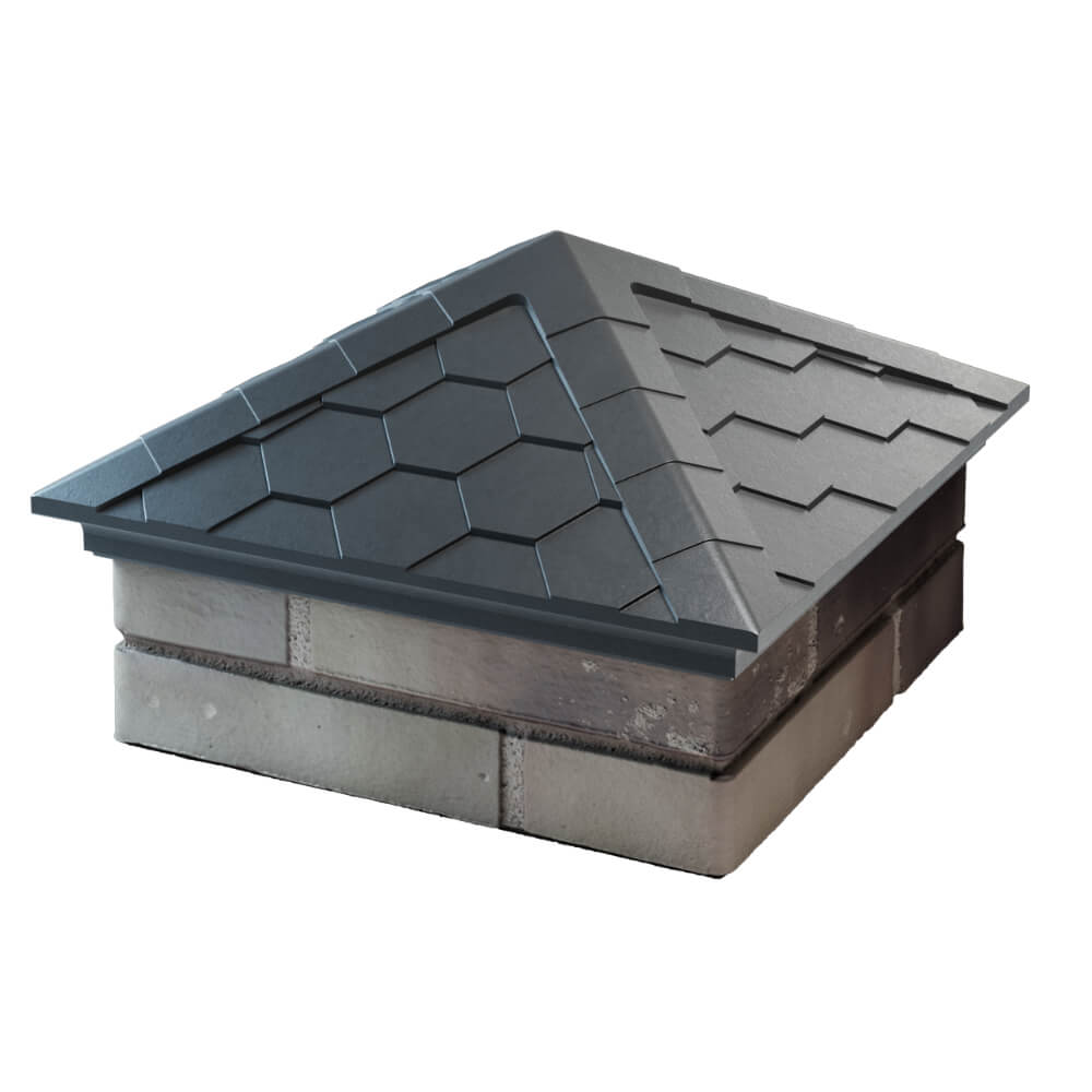 Колпак Zking Эверест Серый на столб 1.5х1.5 кирпича (390х390мм) в Уфе фото