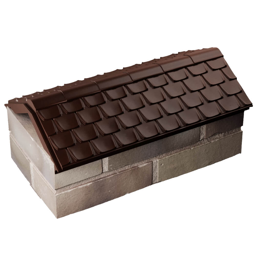 Парапет Zking Эльбрус Коричневый с посадкой на 1 кирпич (255мм) в Уфе фото