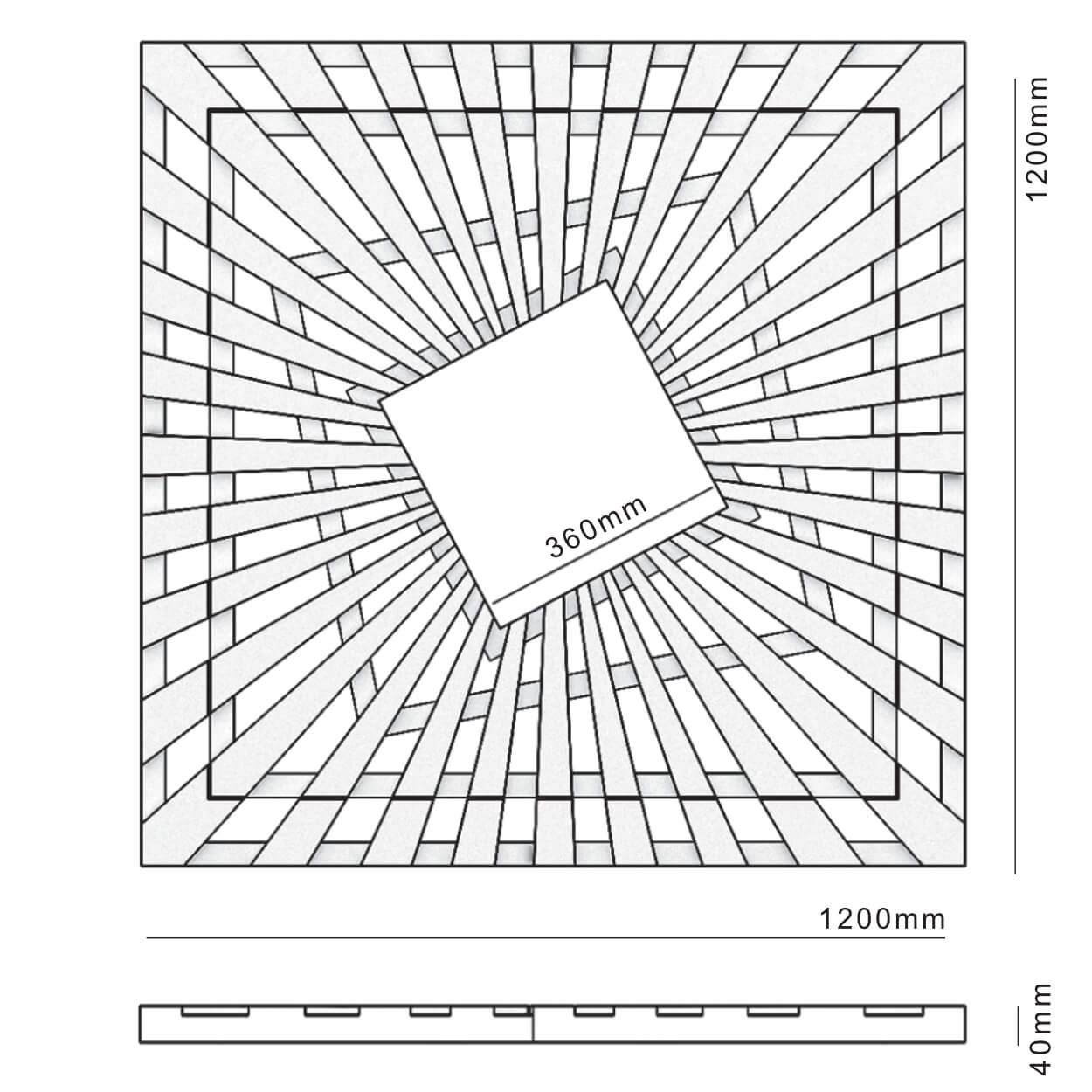 Приствольная решетка для дерева ZKING ATMOSPHERE 1.2х1.2м Черная в Уфе фото
