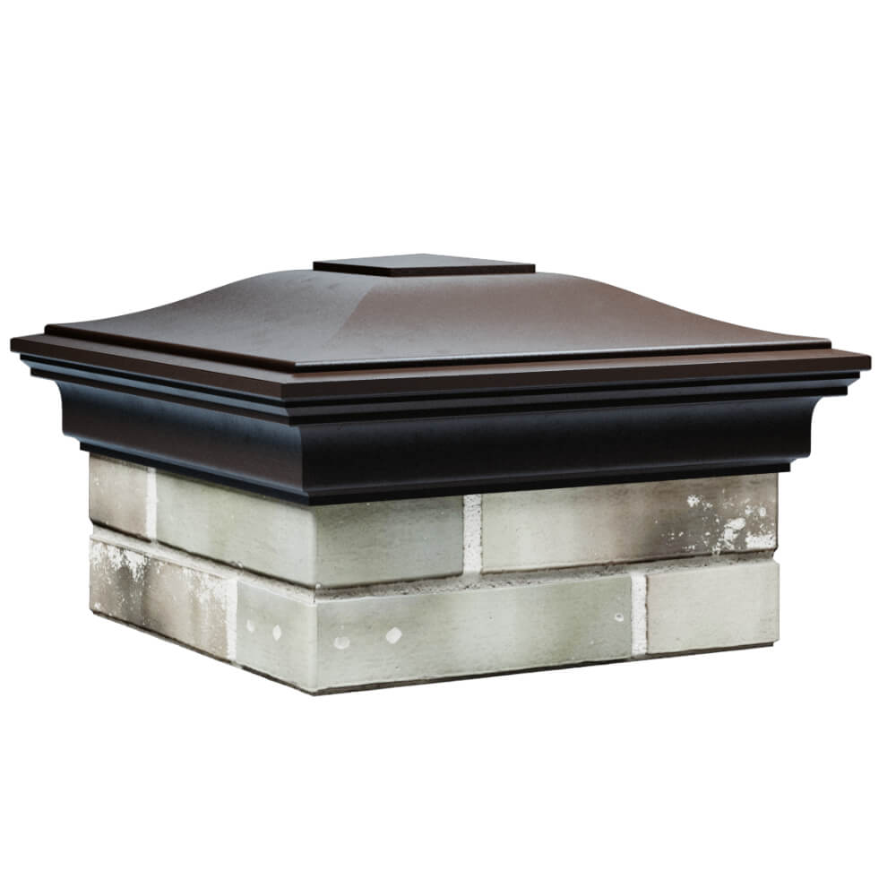 Колпак Zking Монблан Коричневый на столб 1.5х1.5 кирпича (385х385мм) в Уфе фото