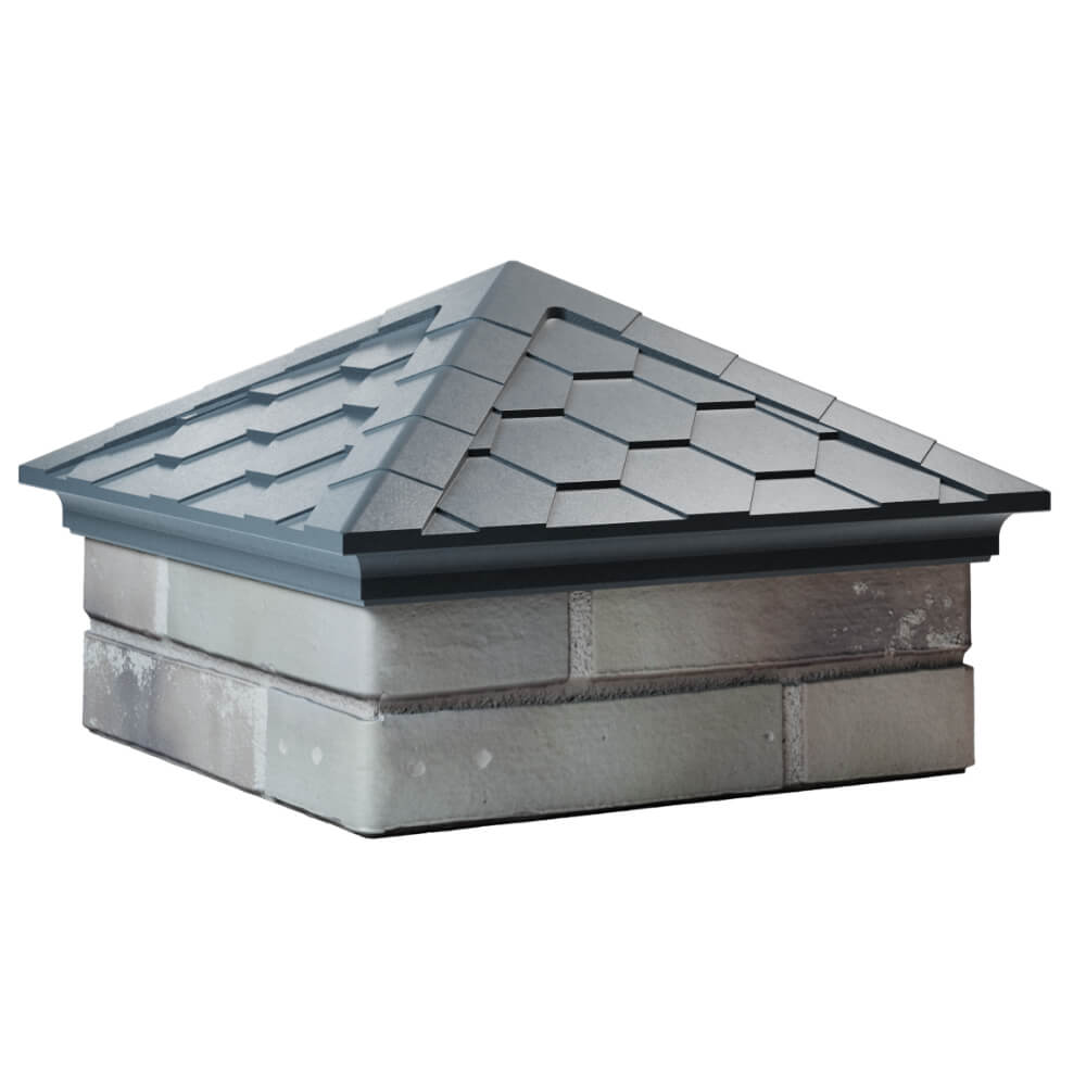 Колпак Zking Эверест Серый на столб 1.5х1.5 кирпича (390х390мм) в Уфе фото