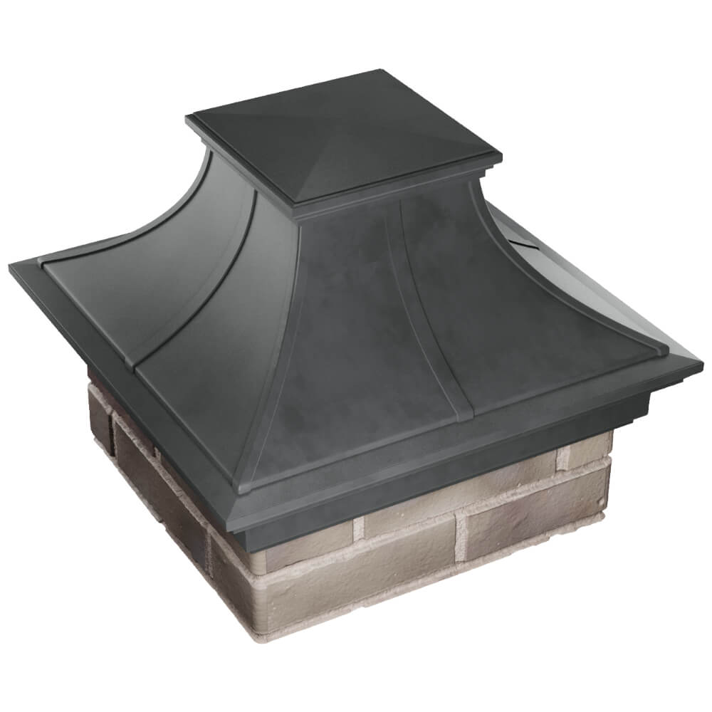 Колпак Zking Монблан Премиум Серый на столб 1.5х1.5 кирпича (385х385мм) в Уфе фото