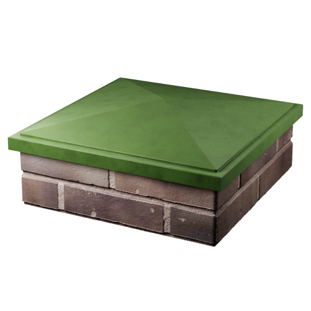 Колпак Zking БонаМоно Зеленый на столб 2х2 кирпича (515х515, 530х530мм) в Уфе фото