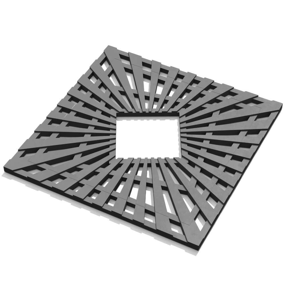 Приствольная решетка для дерева ZKING ATMOSPHERE 1.2х1.2м Серая в Уфе фото