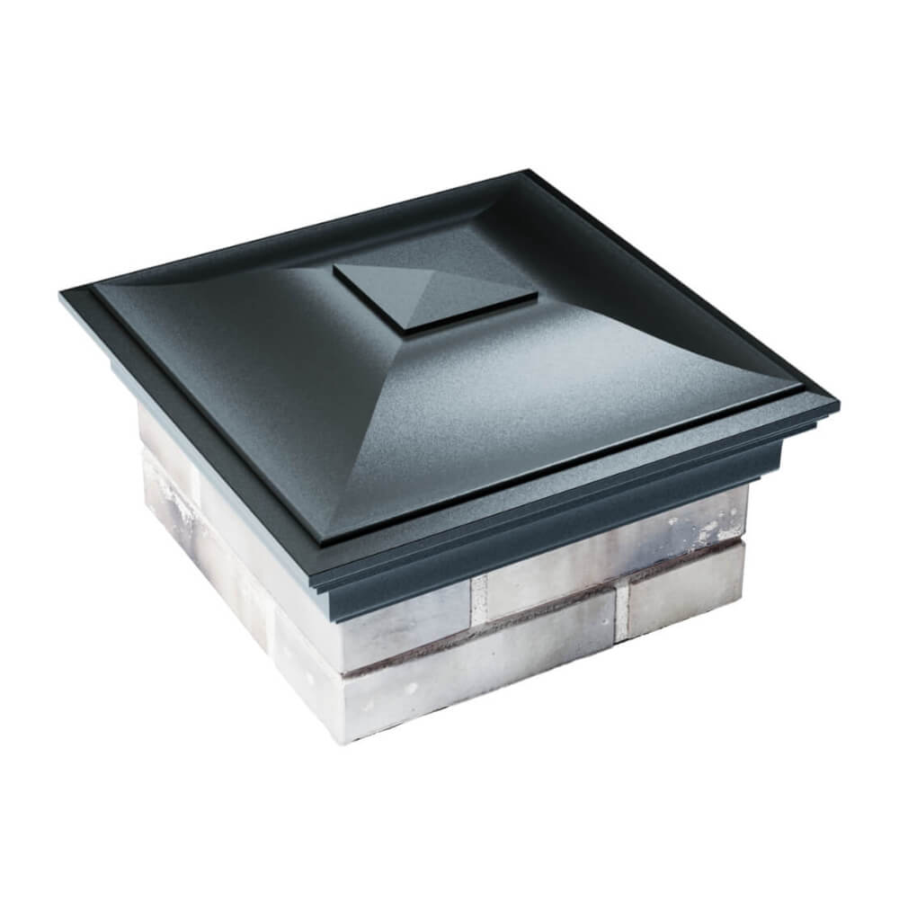 Колпак Zking Монблан Черный на столб 1.5х1.5 еврокирпича 0.7НФ (355х355мм) в Уфе фото