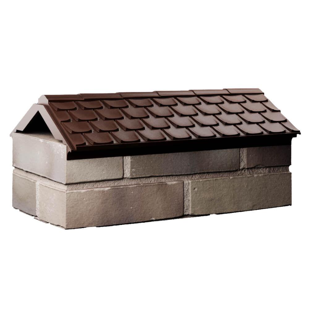 Парапет Zking Эльбрус Коричневый с посадкой на 1 кирпич (255мм) Уфа фото